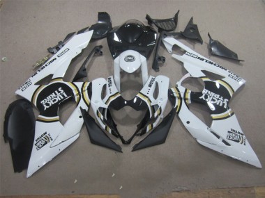 2005-2006 White Lucky Strike Black Motul Suzuki GSXR1000 Motorcycle Fairing Kit