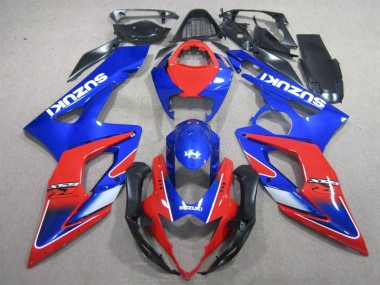 2005-2006 Blue Red Suzuki GSXR1000 Motorcyle Fairings