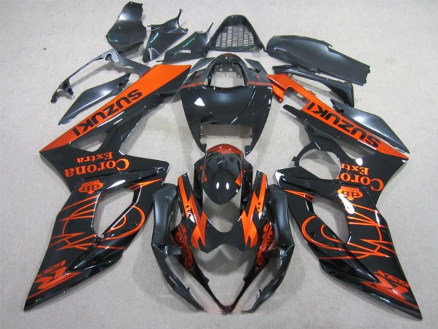2005-2006 Black Orange Corona Extra Suzuki GSXR1000 Replacement Fairings 2005-2006 Black Orange Corona Extra Suzuki GSXR1000 Replacement Fairings