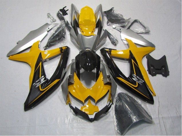 2007-2008 Yellow Black Suzuki GSXR1000 Replacement Motorcycle Fairings 2007-2008 Yellow Black Suzuki GSXR1000 Replacement Motorcycle Fairings