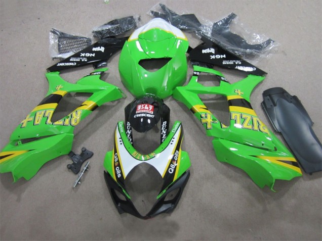 2007-2008 Green Rizla Q8 oils Suzuki GSXR1000 Motorcycle Fairing 2007-2008 Green Rizla Q8 oils Suzuki GSXR1000 Motorcycle Fairing