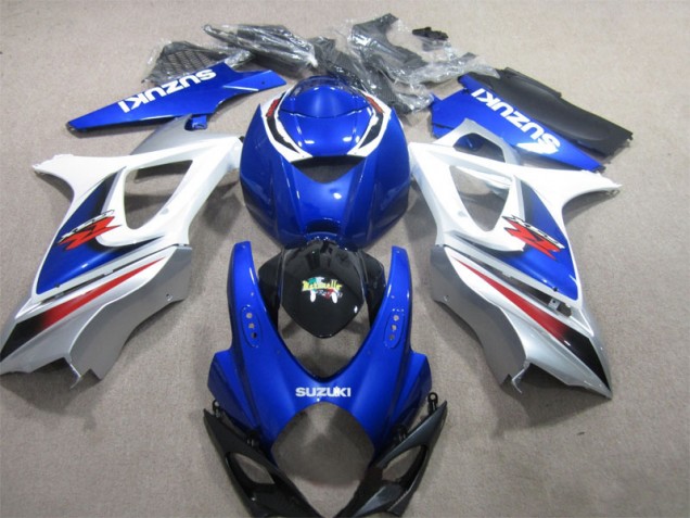 2007-2008 Blue White Suzuki GSXR1000 Motor Bike Fairings 2007-2008 Blue White Suzuki GSXR1000 Motor Bike Fairings
