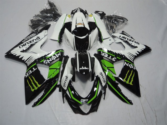 2009-2016 Black White Green Monster Pizzoli Suzuki GSXR1000 Moto Fairings 2009-2016 Black White Green Monster Pizzoli Suzuki GSXR1000 Moto Fairings