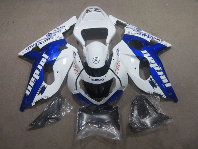2001-2003 White Blue Motul Suzuki GSXR600 Bike Fairing Kit 2001-2003 White Blue Motul Suzuki GSXR600 Bike Fairing Kit