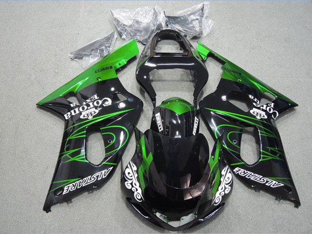 2001-2003 Black Green Corona Extra Suzuki GSXR600 Motorcycle Fairing Kits 2001-2003 Black Green Corona Extra Suzuki GSXR600 Motorcycle Fairing Kits