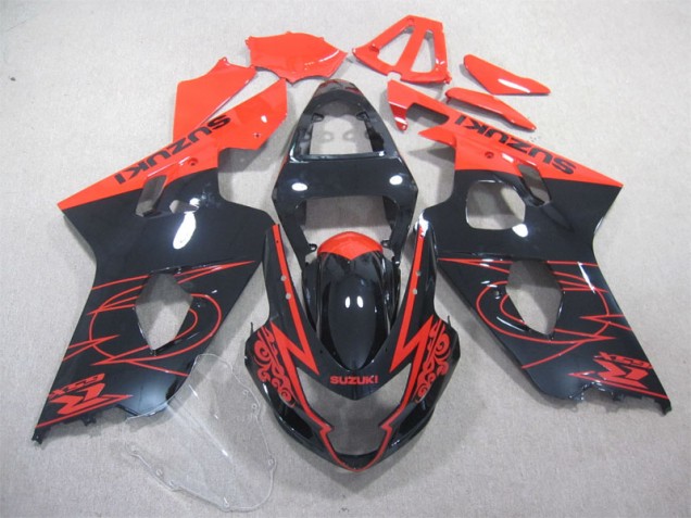 2004-2005 Black Red Suzuki GSXR600 Bike Fairings 2004-2005 Black Red Suzuki GSXR600 Bike Fairings