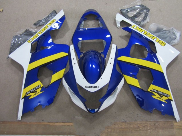 2004-2005 Blue White Yellow Suzuki GSXR600 Replacement Motorcycle Fairings 2004-2005 Blue White Yellow Suzuki GSXR600 Replacement Motorcycle Fairings