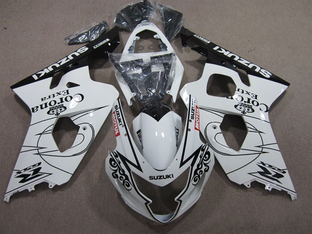2004-2005 White Corona Extra Motul Suzuki GSXR600 Bike Fairing Kit 2004-2005 White Corona Extra Motul Suzuki GSXR600 Bike Fairing Kit