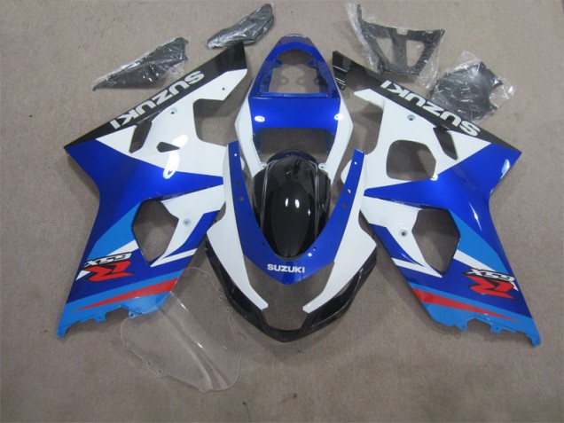 2004-2005 Blue White Suzuki GSXR600 Motorcycle Fairings Kits 2004-2005 Blue White Suzuki GSXR600 Motorcycle Fairings Kits