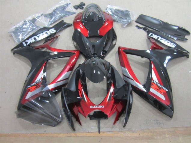 2006-2007 Black Red Suzuki GSXR600 Motorcycle Fairing Kits 2006-2007 Black Red Suzuki GSXR600 Motorcycle Fairing Kits