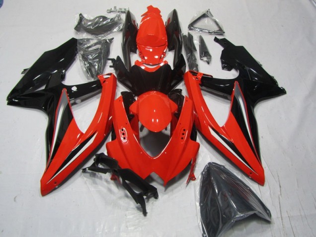 2008-2010 Red Black Suzuki GSXR600 Moto Fairings 2008-2010 Red Black Suzuki GSXR600 Moto Fairings