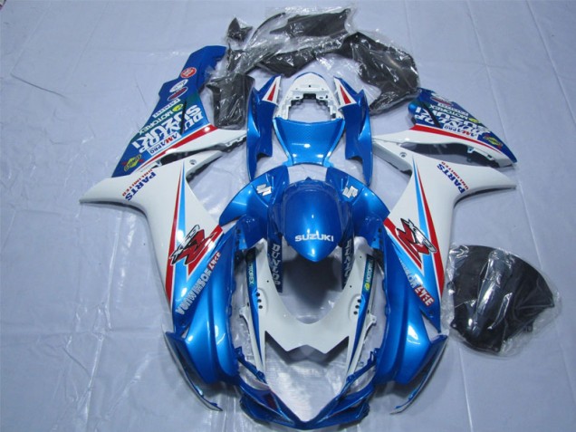 2011-2021 Blue White Suzuki GSXR600 Replacement Motorcycle Fairings 2011-2021 Blue White Suzuki GSXR600 Replacement Motorcycle Fairings