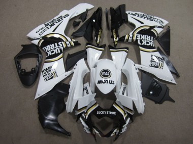 2011-2021 White Lucky Strike Black Motul Suzuki GSXR600 Motorcycle Bodywork