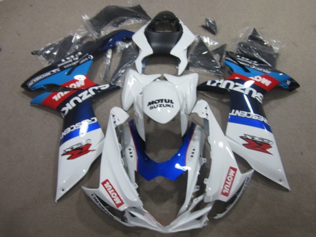 2011-2021 White Blue Motul Suzuki GSXR600 Moto Fairings 2011-2021 White Blue Motul Suzuki GSXR600 Moto Fairings