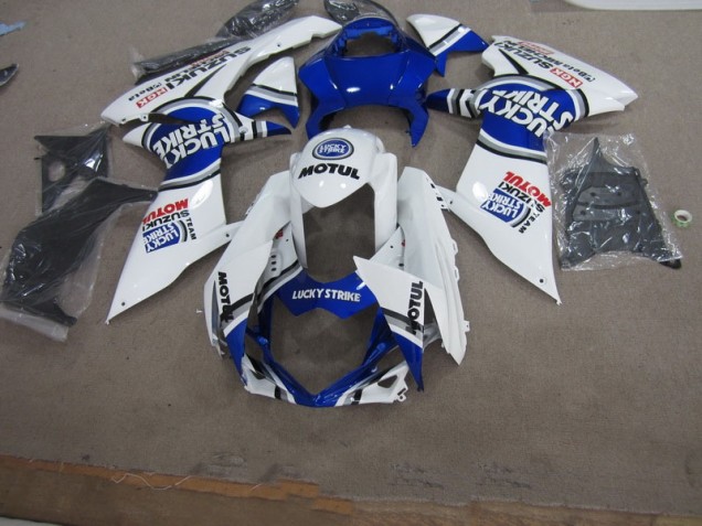 2011-2021 Blue White Lucky Strike Motul Suzuki GSXR600 Motorcycle Fairings Kit 2011-2021 Blue White Lucky Strike Motul Suzuki GSXR600 Motorcycle Fairings Kit