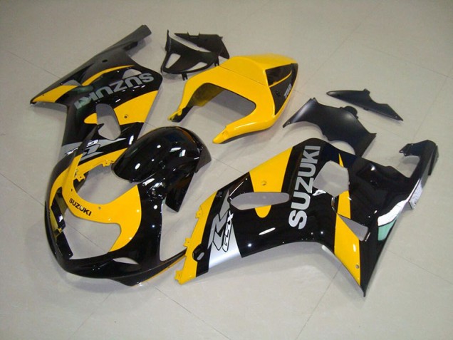 2001-2003 Yellow Black Suzuki GSXR750 Bike Fairing 2001-2003 Yellow Black Suzuki GSXR750 Bike Fairing