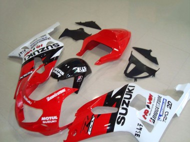2001-2003 Red White Motul Suzuki GSXR750 Motorcycle Replacement Fairings