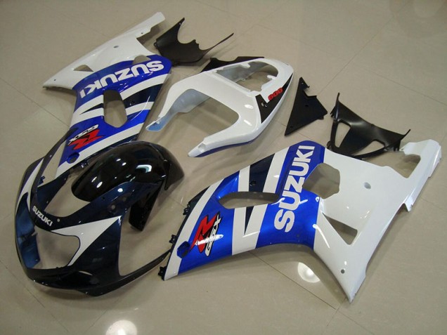 2001-2003 Blue White Suzuki GSXR750 Replacement Fairings 2001-2003 Blue White Suzuki GSXR750 Replacement Fairings