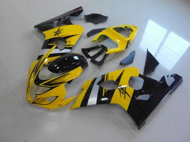 2004-2005 Yellow Black Suzuki GSXR750 Moto Fairings