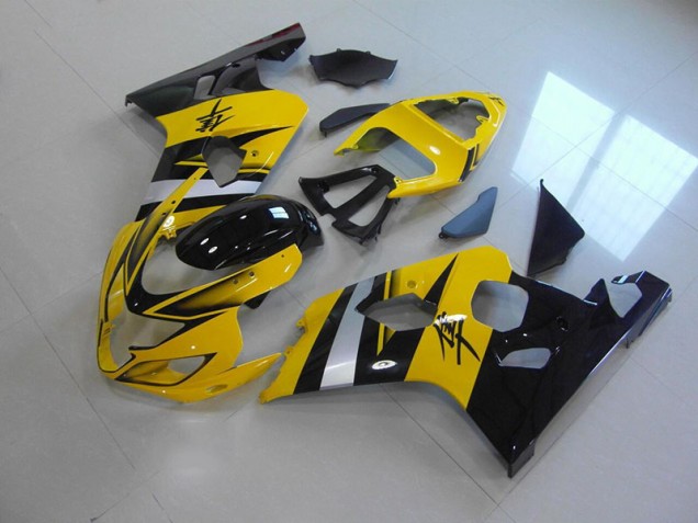 2004-2005 Yellow Black Suzuki GSXR750 Moto Fairings 2004-2005 Yellow Black Suzuki GSXR750 Moto Fairings