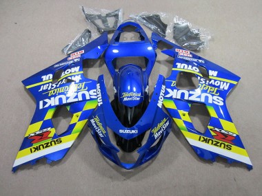 2004-2005 Blue Telefunica Movistar Motul Suzuki GSXR750 Motorcycle Fairings Kit