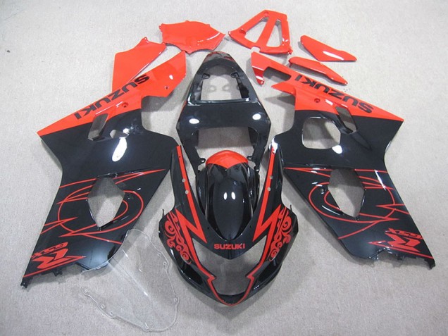2004-2005 Red Black Suzuki GSXR750 Motorcycle Fairings 2004-2005 Red Black Suzuki GSXR750 Motorcycle Fairings