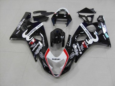 2004-2005 Black Red Beacon Suzuki GSXR750 Motorbike Fairings