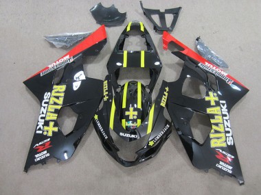2004-2005 Black Yellow Rizla Suzuki GSXR750 Bike Fairing