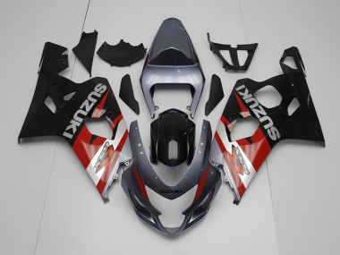 2004-2005 Black Red Suzuki GSXR750 Bike Fairings