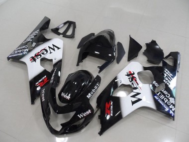 2004-2005 Black West Suzuki GSXR750 Bike Fairing Kit