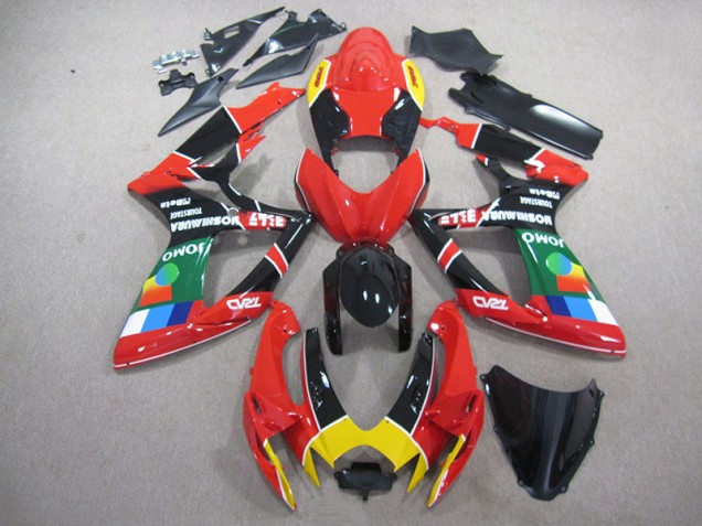2006-2007 Red Black Green Suzuki GSXR750 Replacement Fairings 2006-2007 Red Black Green Suzuki GSXR750 Replacement Fairings