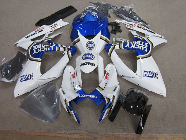 2006-2007 Blue White Lucky Strike Motul Suzuki GSXR750 Motorbike Fairings 2006-2007 Blue White Lucky Strike Motul Suzuki GSXR750 Motorbike Fairings