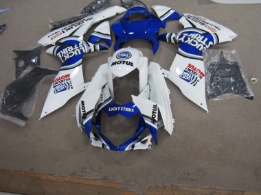 2011-2021 White Lucky Strike Motul Suzuki GSXR750 Motorbike Fairing