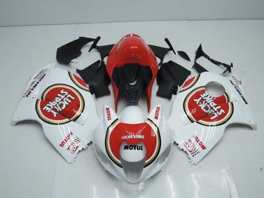 1996-2007 White Red Lucky Strike Motul Suzuki GSXR1300 Hayabusa Replacement Motorcycle Fairings