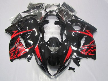 1996-2007 Black Red Suzuki GSXR1300 Hayabusa Motorbike Fairing Kits