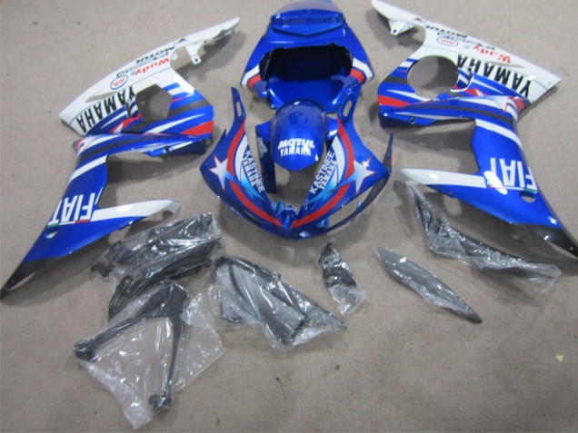 2002-2003 Blue White Motul Fiat Yamaha YZF R1 Moto Fairings 2002-2003 Blue White Motul Fiat Yamaha YZF R1 Moto Fairings