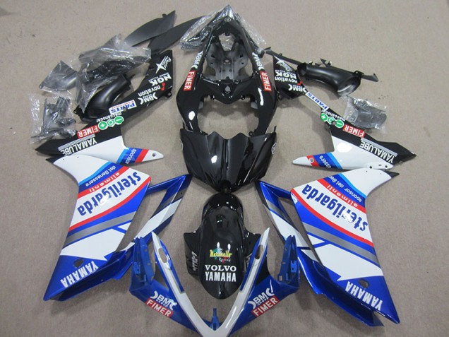 2007-2008 Black White Sterilgarda Yamaha YZF R1 Motorcylce Fairings
