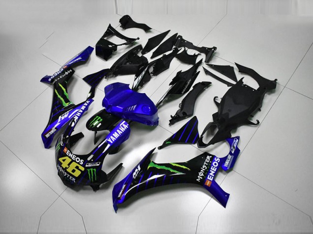 2015-2019 Blue Blue White ENEOS 46 Monster Yamaha YZF R1 Motorcycle Fairing 2015-2019 Blue Blue White ENEOS 46 Monster Yamaha YZF R1 Motorcycle Fairing