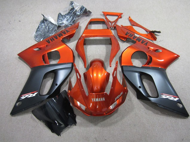 1998-2002 Orange Black Yamaha YZF R6 Motorcyle Fairings 1998-2002 Orange Black Yamaha YZF R6 Motorcyle Fairings