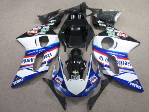 1998-2002 BM FIMER VOLVO Blue White Black Yamaha YZF R6 Motor Fairings 1998-2002 BM FIMER VOLVO Blue White Black Yamaha YZF R6 Motor Fairings