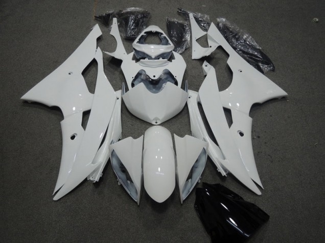 2008-2016 White Yamaha YZF R6 Motorcyle Fairings